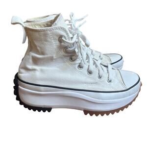 Converse All Star Chuck Taylor white high top platform sneakers SIZE M5 W6.5